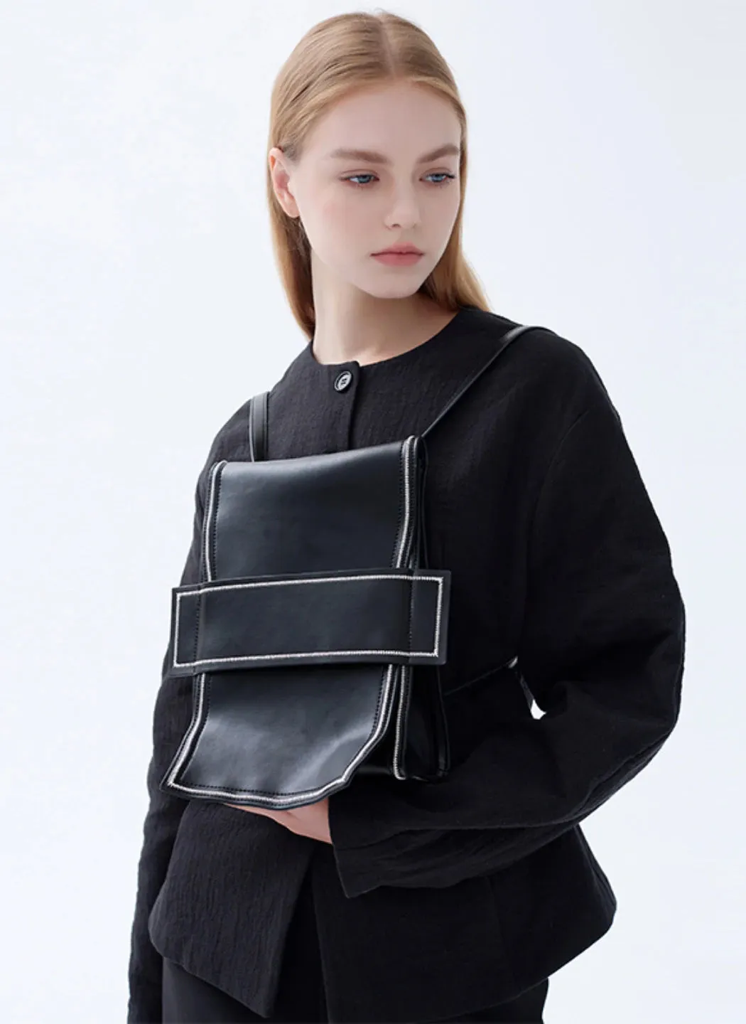 2-in-1 Convertible Leather Mini Backpack