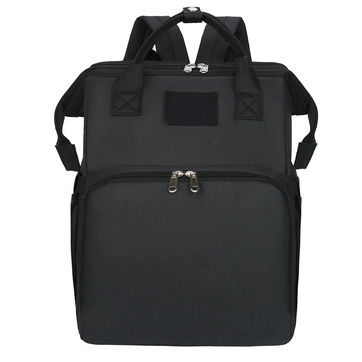 2 in 1 Diaper Bag with Changing Station Mom Backpack Multifunctional Baby Bed Crib Handbag Stroller Bag