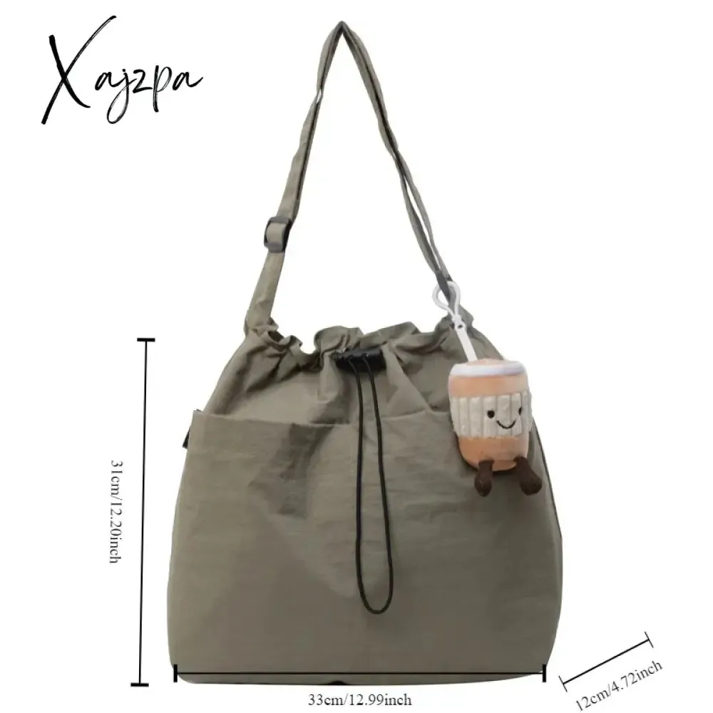 2024 New Nylon Shoulder Bag Fashionable Shrinkage Anti Wrinkle Crossbody Bag Lightweight Large Capacity Commuter Women Tote Bag