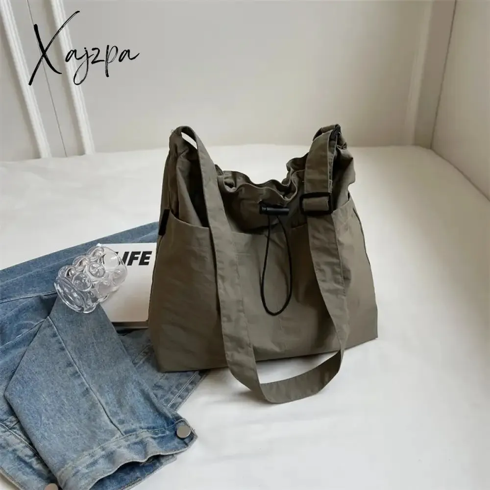 2024 New Nylon Shoulder Bag Fashionable Shrinkage Anti Wrinkle Crossbody Bag Lightweight Large Capacity Commuter Women Tote Bag