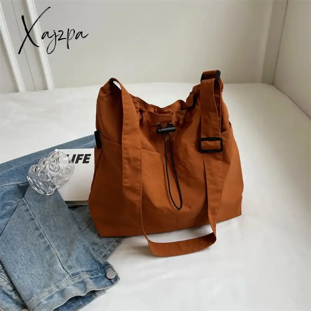 2024 New Nylon Shoulder Bag Fashionable Shrinkage Anti Wrinkle Crossbody Bag Lightweight Large Capacity Commuter Women Tote Bag
