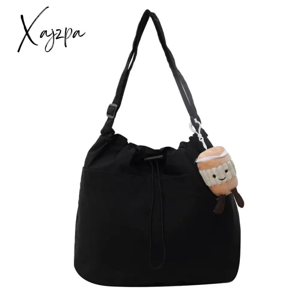 2024 New Nylon Shoulder Bag Fashionable Shrinkage Anti Wrinkle Crossbody Bag Lightweight Large Capacity Commuter Women Tote Bag