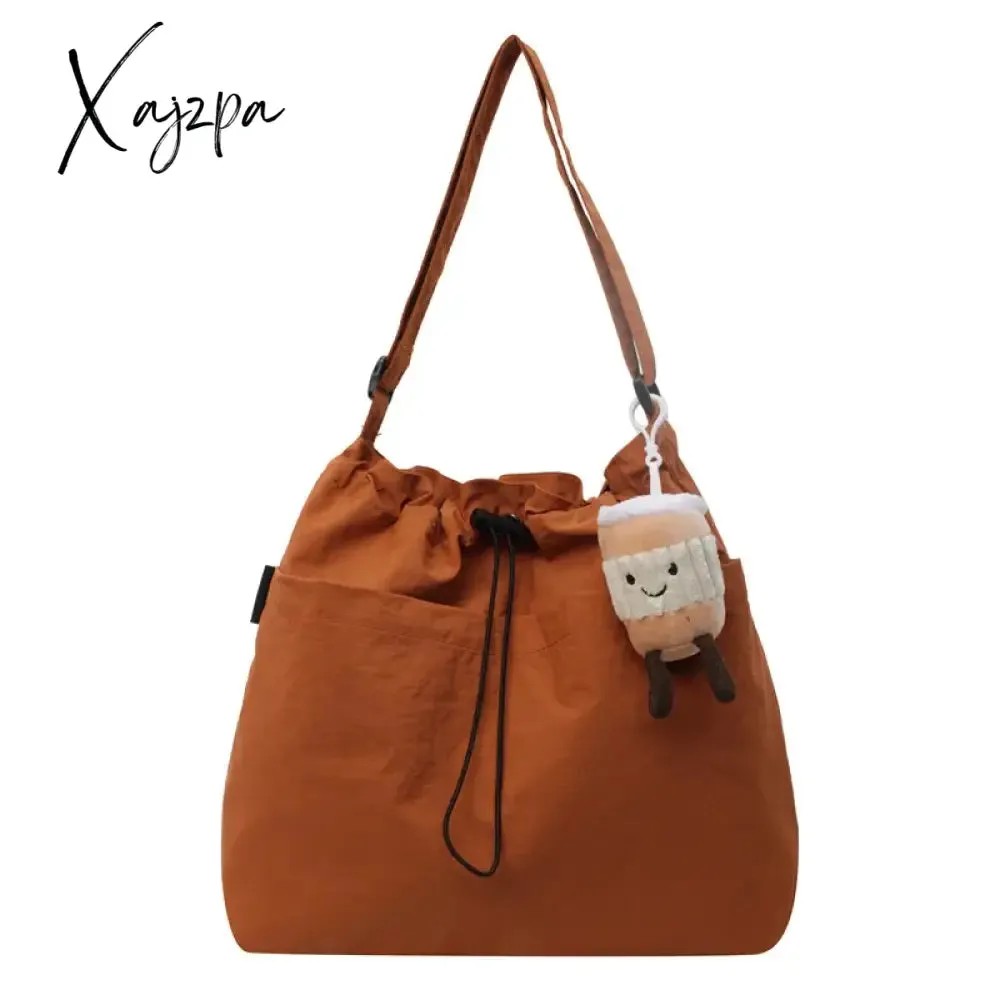 2024 New Nylon Shoulder Bag Fashionable Shrinkage Anti Wrinkle Crossbody Bag Lightweight Large Capacity Commuter Women Tote Bag