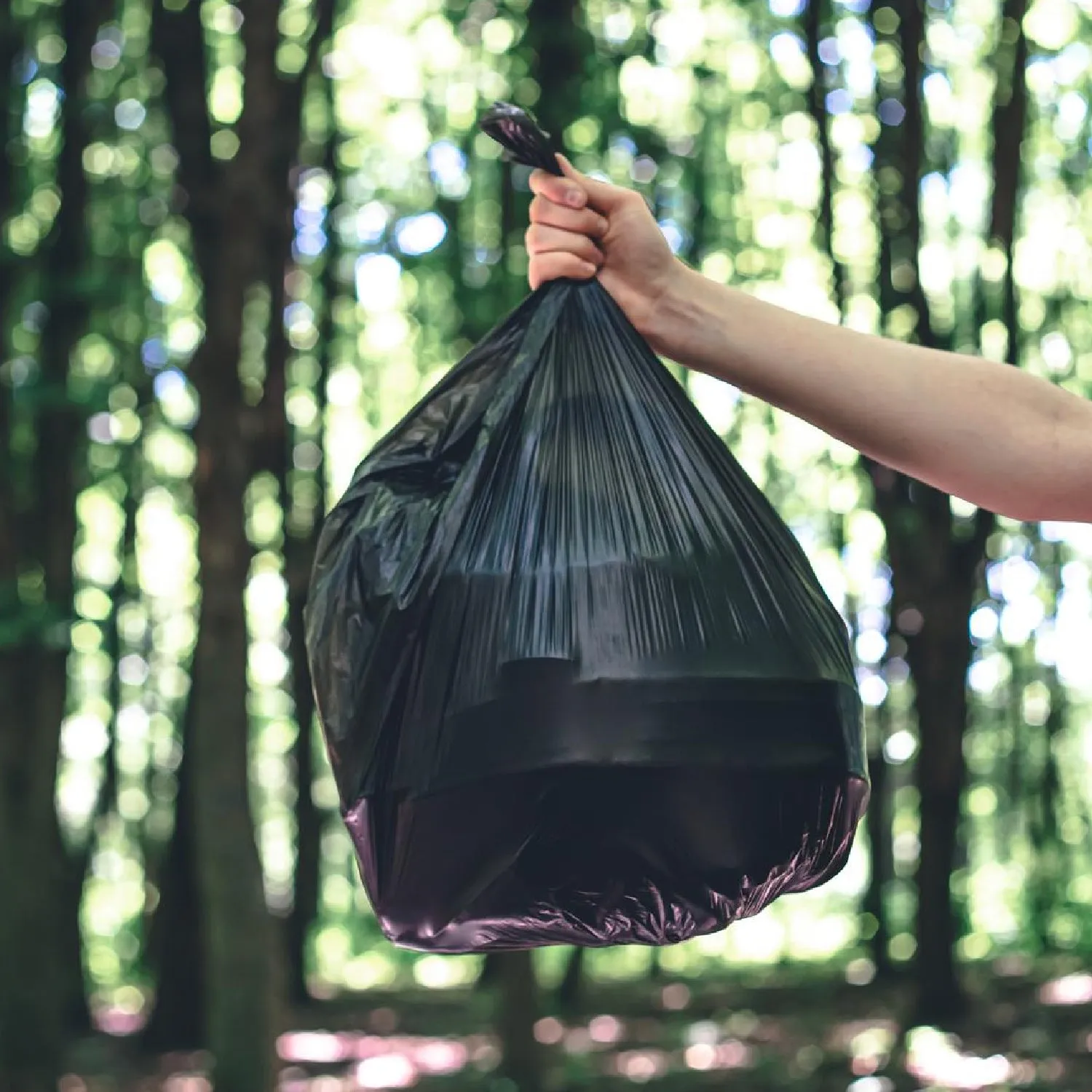 9210 Black 1Roll Garbage Bags / Dustbin Bags / Trash Bags 65x90Cm 15Pcs
