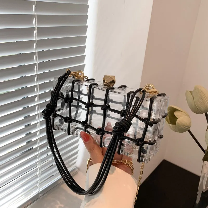 Acrylic Knot Clutch Bag