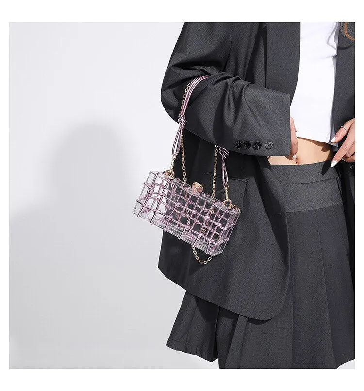 Acrylic Knot Clutch Bag