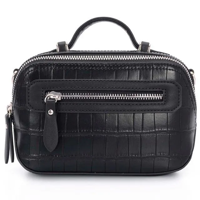 DAVIDJONES Women Crossbody bag lady serpentine Messenger teenager girls evening Purse female top-Hand handbag