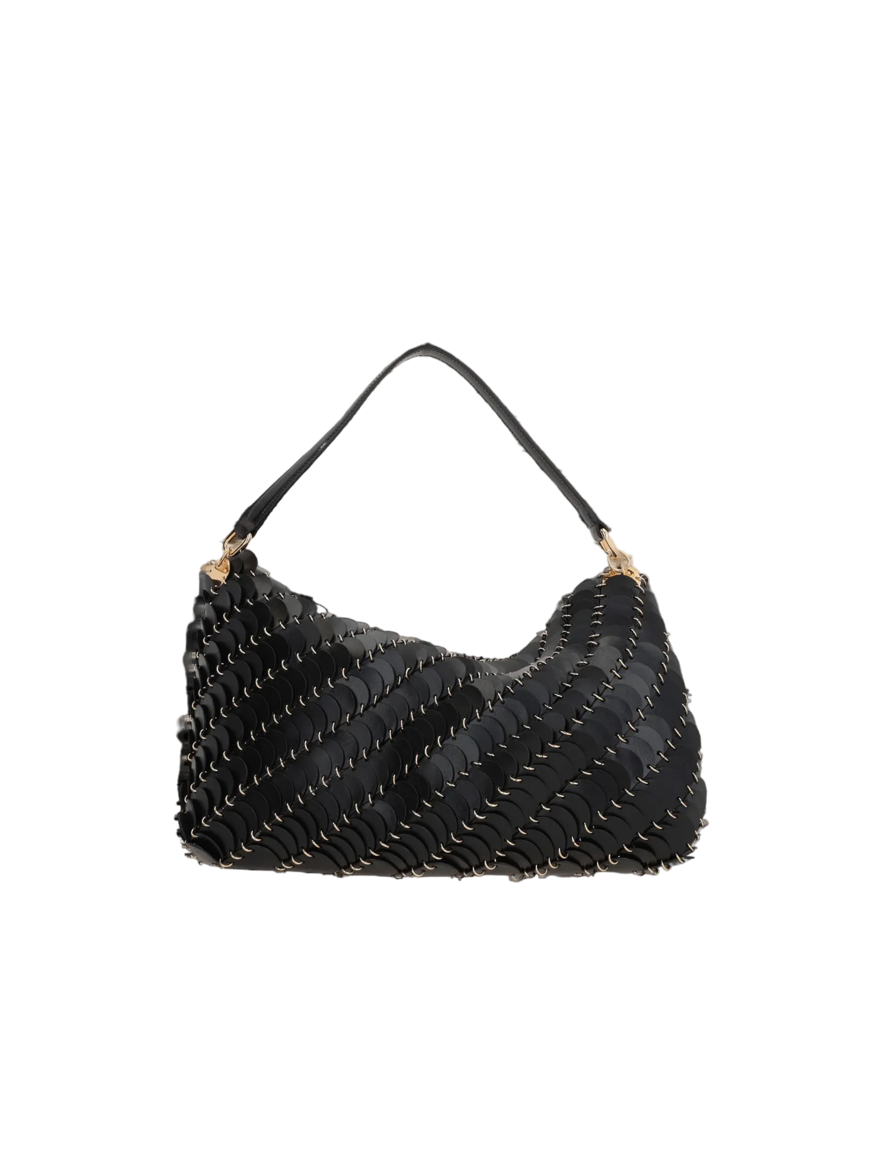 Disc Leather Shoulder Bag