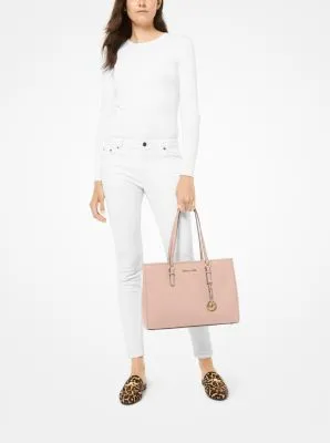 Jet Set Saffiano Leather Tote Bag