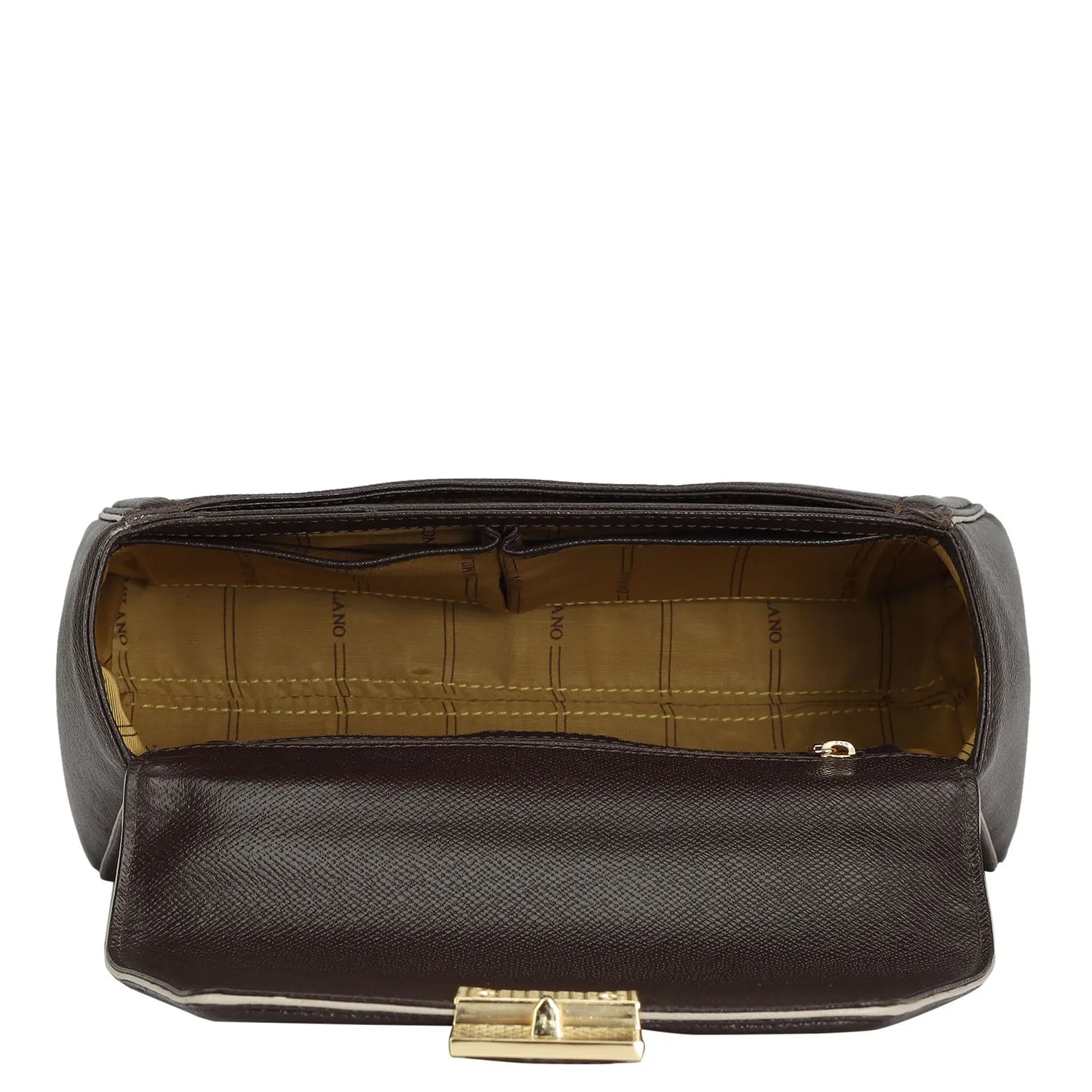 Medium Franzy Leather Satchel - Chocolate