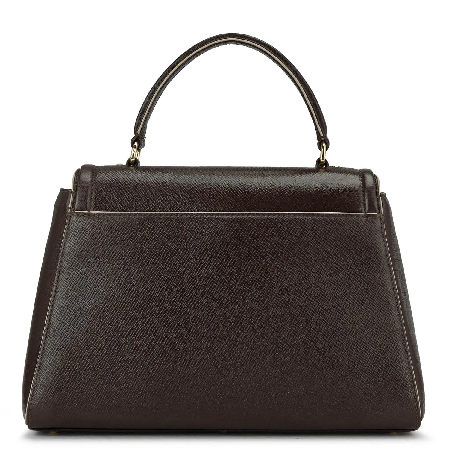 Medium Franzy Leather Satchel - Chocolate