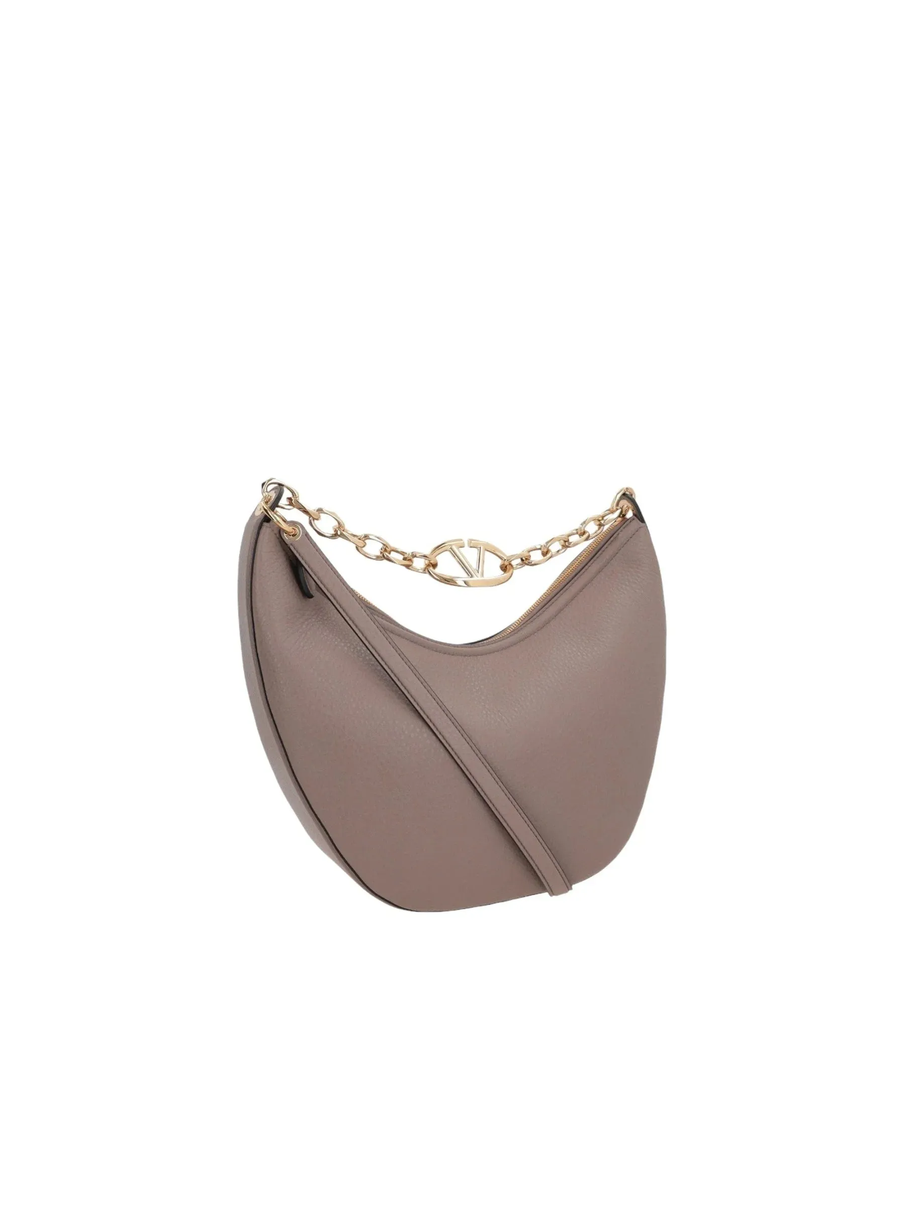 Moon Grainy Leather Hobo Bag