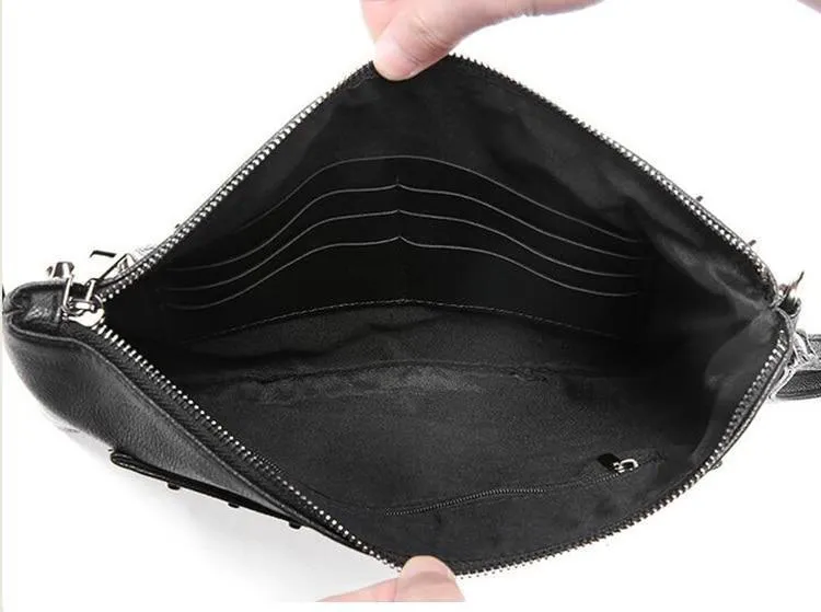 Rivets Handbag Skull Clutch Envelope Alternative Purse Bag for Girls Shoulder Bag Women-Bag