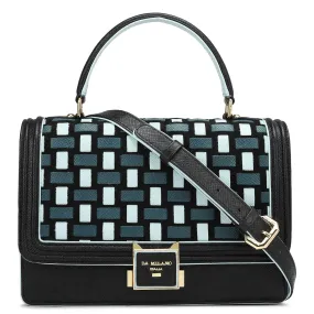 Small Mat Franzy Leather Satchel - Black