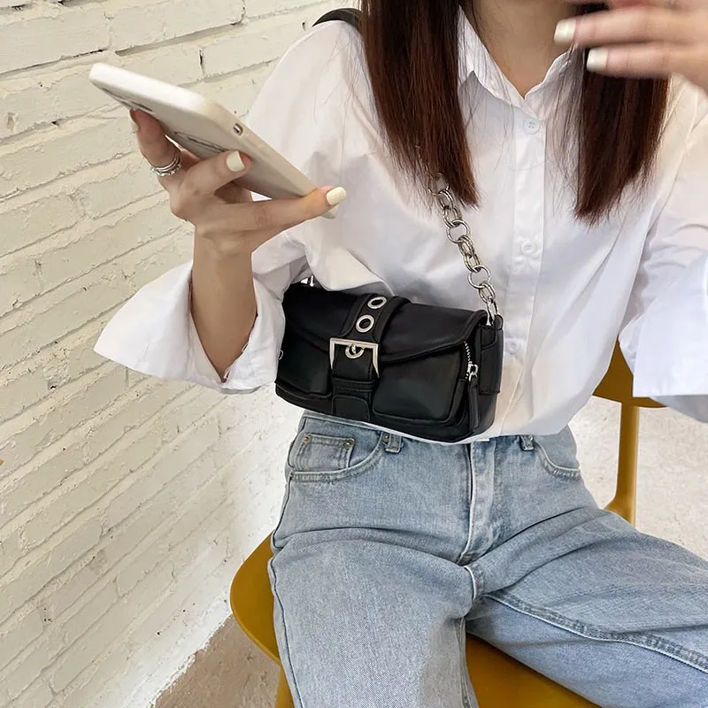 Sohiwoo Aesthetic Chain Small Shoulder Bag