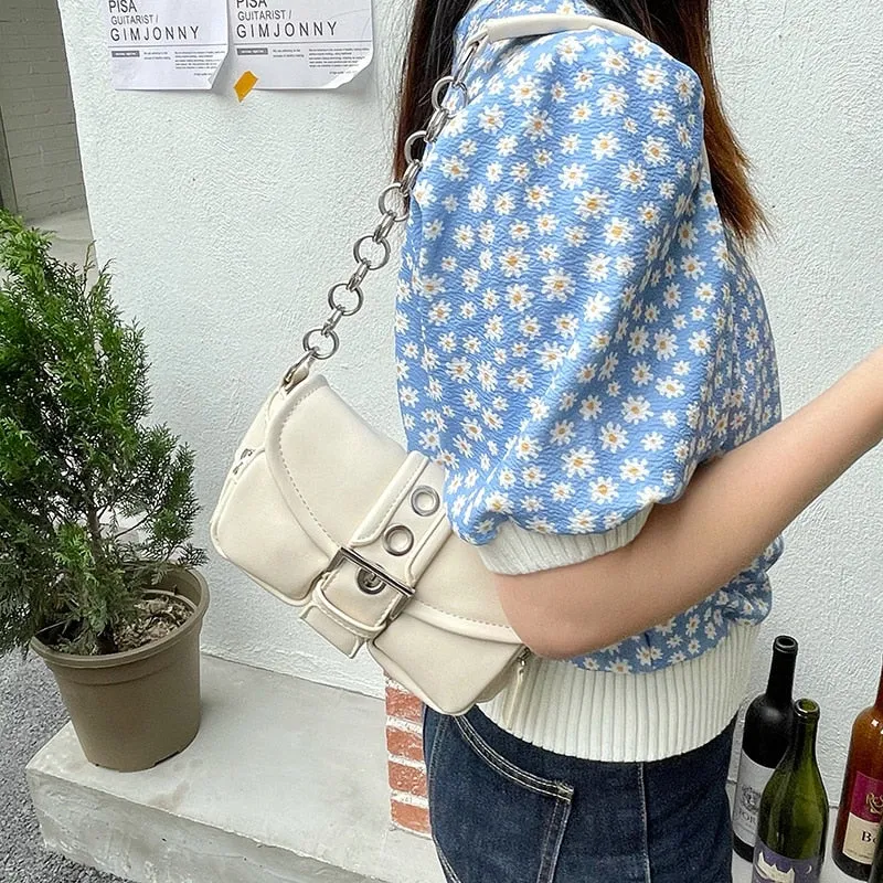 Sohiwoo Aesthetic Chain Small Shoulder Bag
