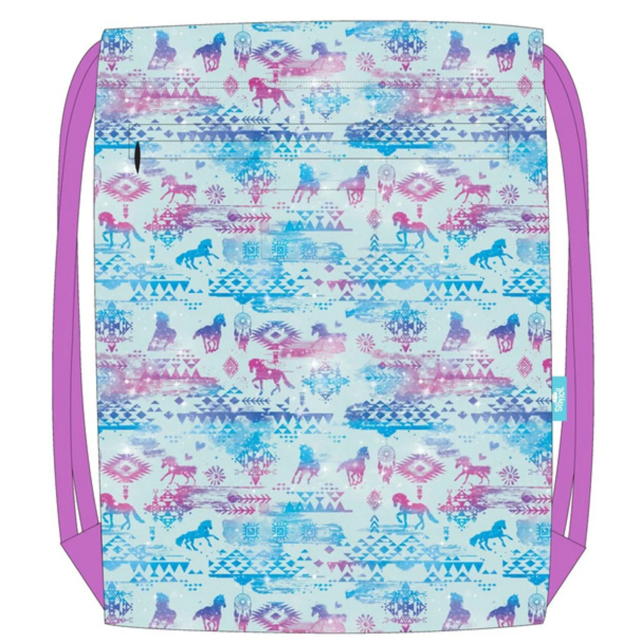 Spencil Big Drawstring Bag Aztec Horse