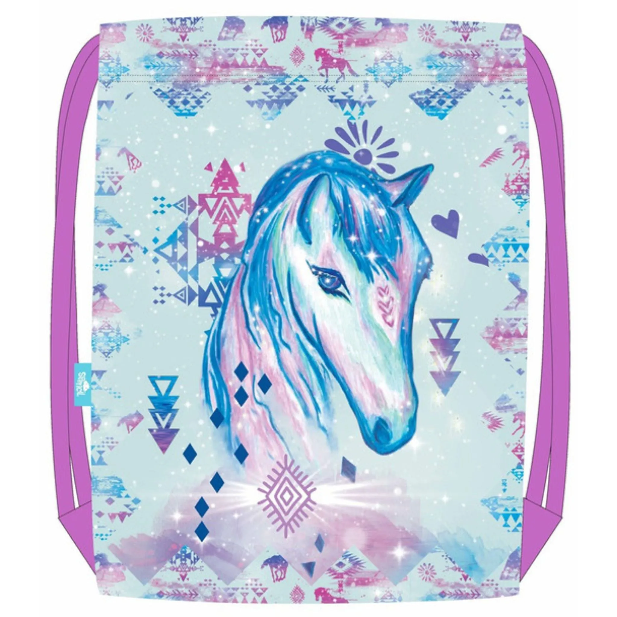 Spencil Big Drawstring Bag Aztec Horse