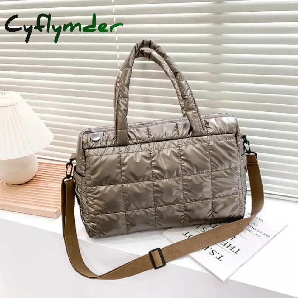 Winter Warm Down Women's Shoulder Bag Nylon Waterproof Quilted High Capacity Female Crossbody Bags for Women Satchel Handbags