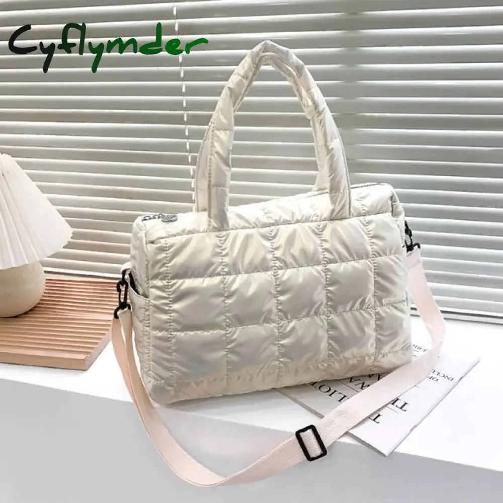 Winter Warm Down Women's Shoulder Bag Nylon Waterproof Quilted High Capacity Female Crossbody Bags for Women Satchel Handbags