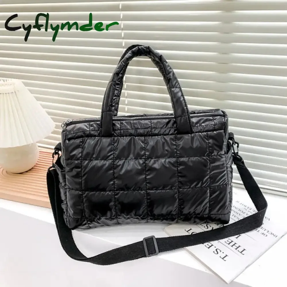 Winter Warm Down Women's Shoulder Bag Nylon Waterproof Quilted High Capacity Female Crossbody Bags for Women Satchel Handbags
