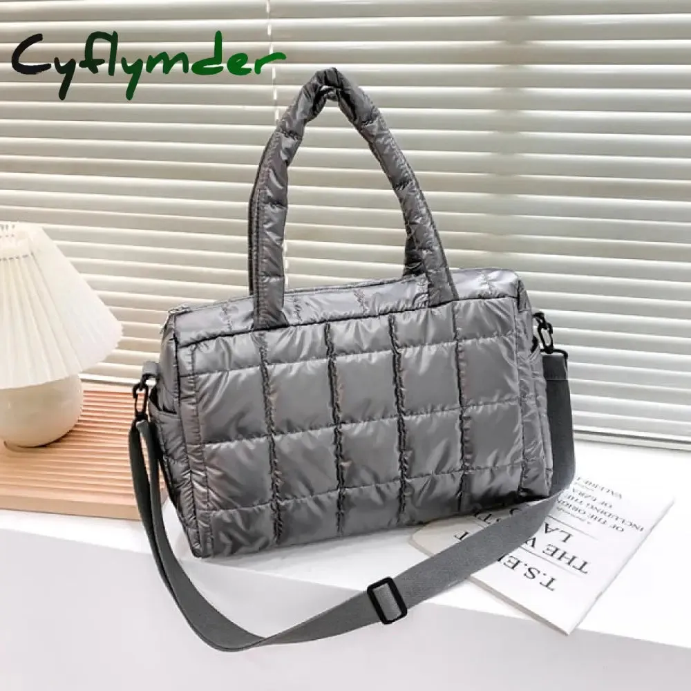 Winter Warm Down Women's Shoulder Bag Nylon Waterproof Quilted High Capacity Female Crossbody Bags for Women Satchel Handbags